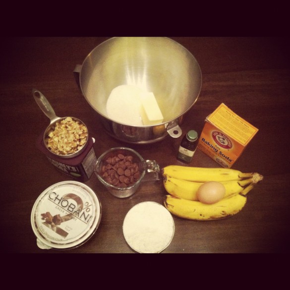 Ingredients for Banana Cake.