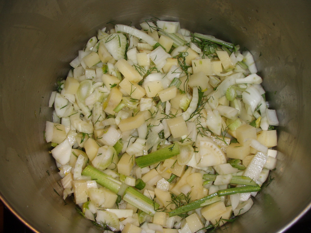 Onions, potatoes, fennel