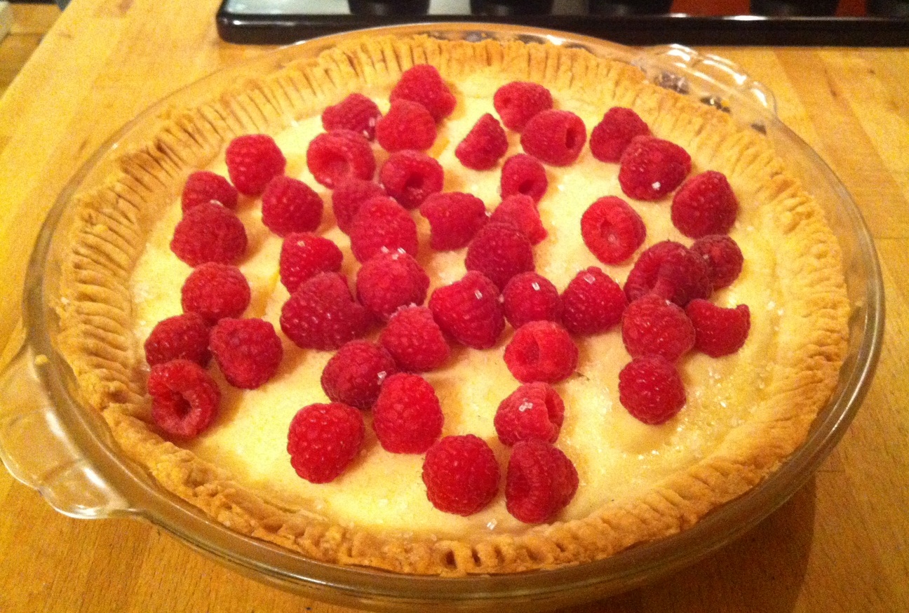 Lemon Tart with Raspberries