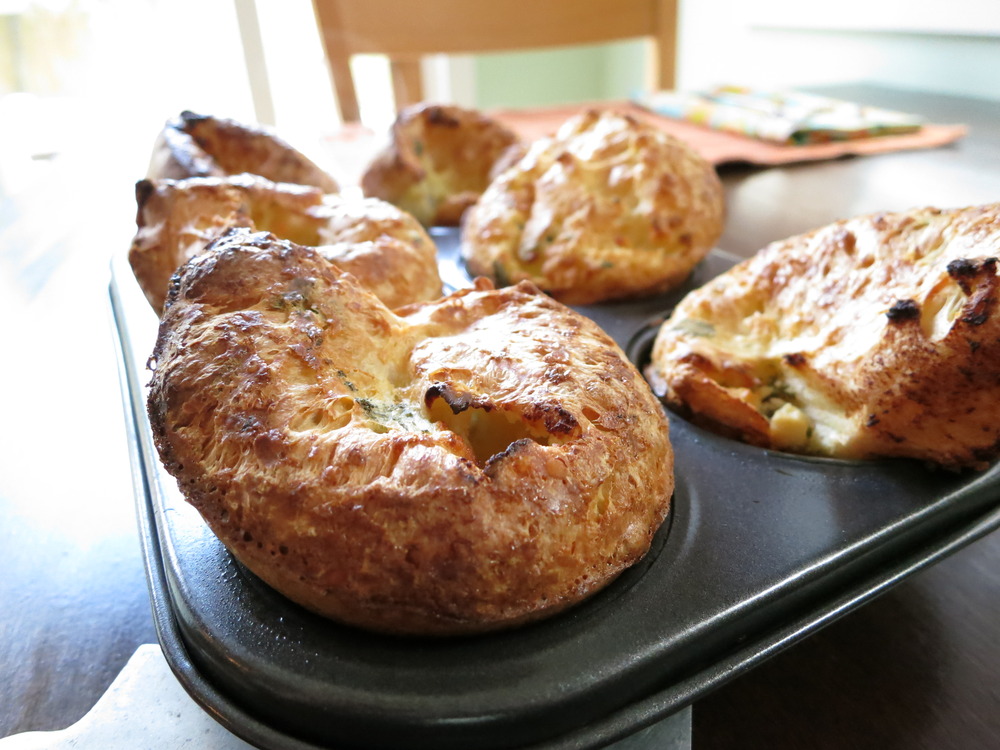 Going For It: Sage and Chevre Cheese Popovers